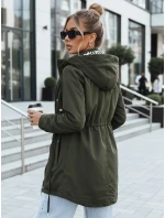 Dámska bunda parka s odnímateľnou kapucňou FashionStreet zelená TY5395
