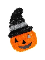 DEKORATÍVNA FIGÚRKA TEKVICA 35CM HALLOWEEN BIELY PRUH