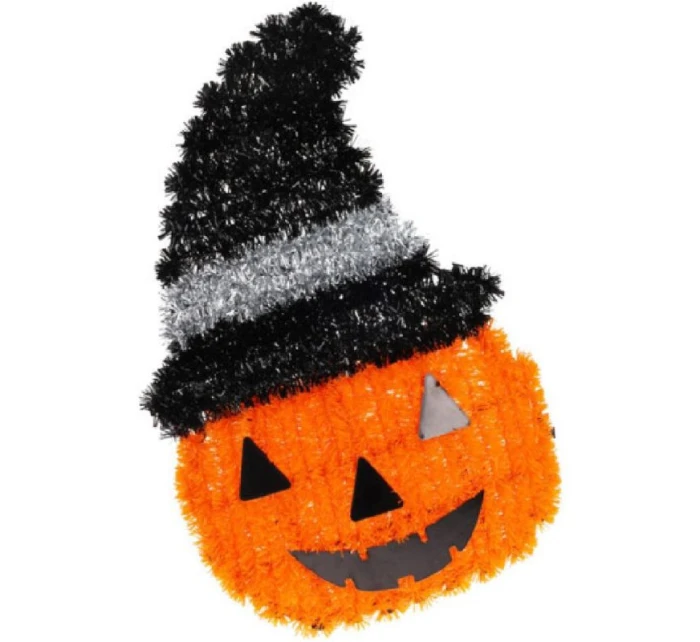 DEKORATÍVNA FIGÚRKA TEKVICA 35CM HALLOWEEN BIELY PRUH