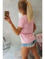 Dámská model 18742984 halenka pudrově růžová - K-Fashion