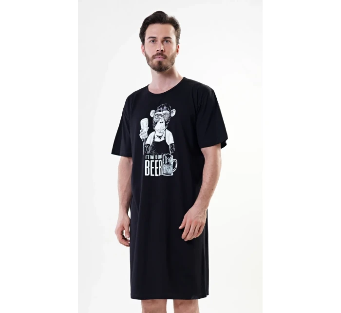 Pánska nočná košeľa s krátkym rukávom Opice Pánska nočná košeľa s krátkym rukávom Opice