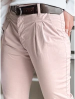 Dámské kalhoty chinos s páskem růžová Dstreet model 21986444 - FashionStreet