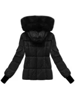 Dámska zimná bunda s odnímateľnou kapucňou S'west black (B8303-1)
