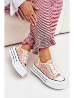 Nízké Dámské Tenisky Na Platformě Růžové model 21701273 - Boto