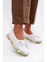 Kožené dámské polobotky S.Barski GR61-5970 Bílé