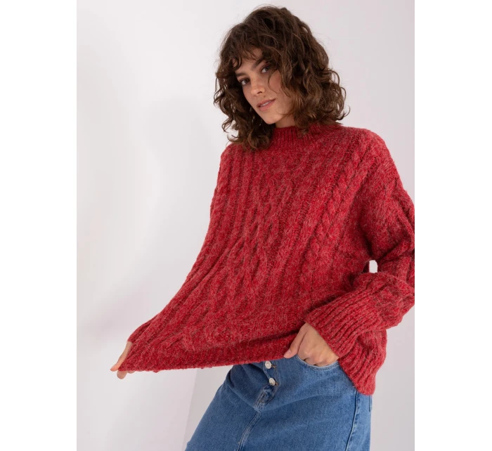 Sweter AT SW  ciemny czerwony model 19018696 - FPrice