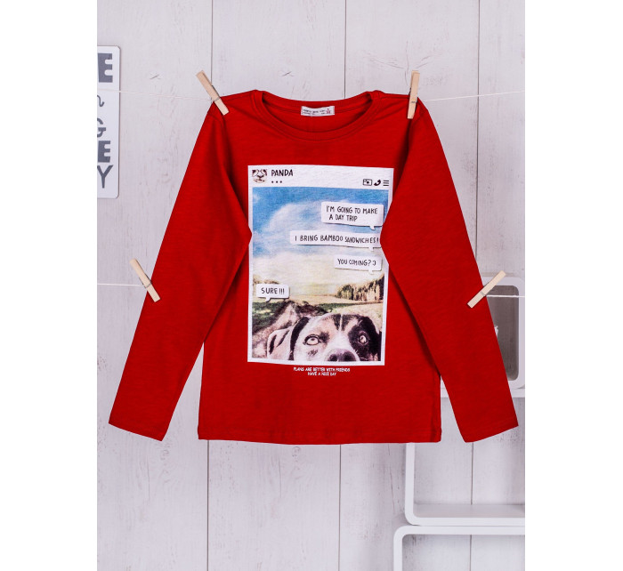 Chlapčenské tričko TY BZ 9144.22 červená - FPrice