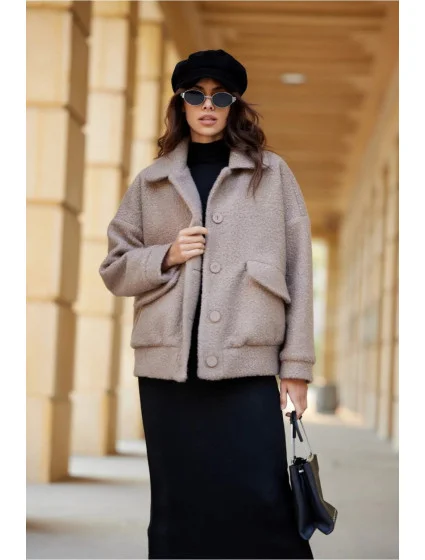 Dámská bunda model 20985400 hnědá - Roco Fashion