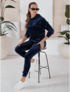 Dámsky tmavomodrý velúrový set SO COMFY FashionStreet AY0884