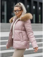 Dámská prošívaná zimní bunda pink Dstreet model 21995499 - FashionStreet Dámská prošívaná zimní bunda pink Dstreet model 21995499 - FashionStreet