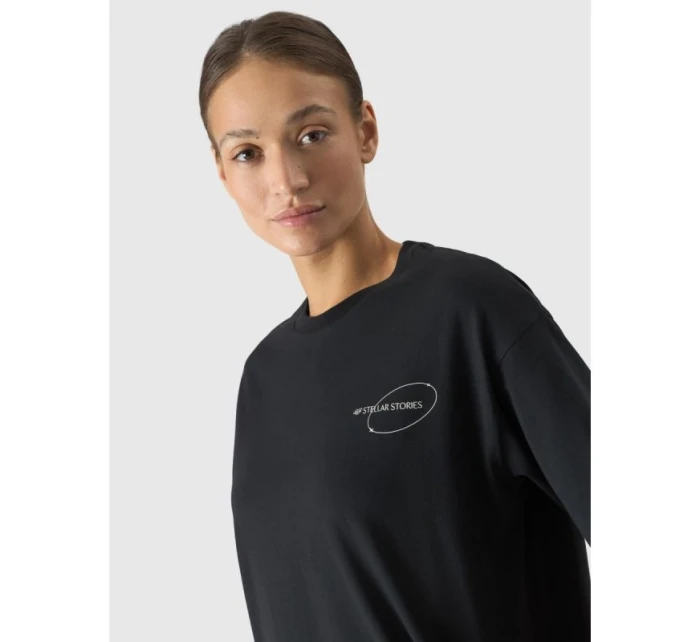 Dámske tričko oversize s potlačou 4F 4FRSS24TTSHF2089-20S