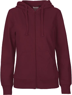 O Dámská mikina s kapucí z bio bavlny bordeaux model 22506101 - Neutral