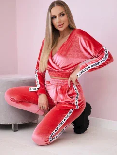 Velurová souprava s nápisem Queen model 18745986 - K-Fashion