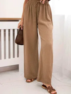 Mušelínové nohavice so širokou ťavou