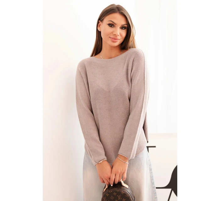 Dámský svetr z viskózy s dlouhým rukávem a kulatým výstřihem fango