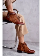 Dámské kožené kozačky model 21597650 - Maciejka