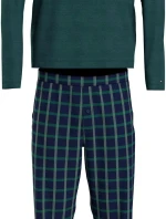 Pánske pyžamo UM0UM03130 0WP zelené káro - Tommy Hilfiger