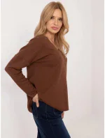Blúzka DHJ BZ 19238.26 hnedá - FPrice Blúzka DHJ BZ 19238.26 hnedá - FPrice