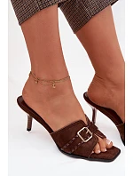 Dámské sandály model 22095429 hnědé - Sweet Shoes