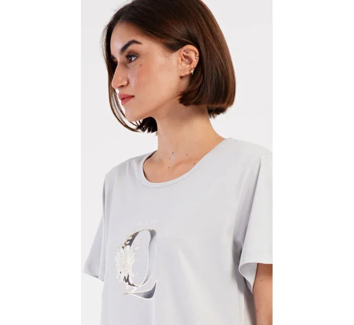 Dámské domácí šaty s krátkým rukávem Queen