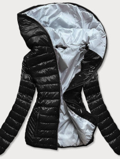 Černá prošívaná dámská bunda s kapucí model 16146931 - S'WEST