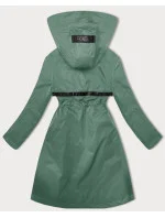 Světle zelená dámská bunda s kapucí model 20927375 - LHD