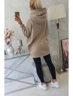 Krátka mikina na zips tmavo béžová Krátka mikina na zips tmavo béžová