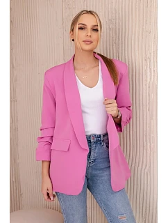 Sako s klopami elegantné tmavoružové