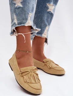 Dámské mokasíny s třásněmi Žluté Janelisse