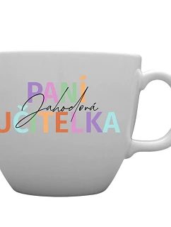 Personalizovaný keramický hrnček MEGA XXL s objemom 1 000 ml pre pani učiteľku/pána učiteľa