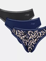 Dámske nohavičky GO Crush High leg C3P - BLUE - modré M008 - SLOGGI