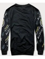 Čierna pánska mikina s potlačou (8B1106-3)