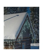 VIANOČNÝ STROMČEK SVETLÁ VONKAJŠIE SVETLO ZÁVES 360 VIEDOL ČASOVAČ STUDENÁ BIELA KÁBEL ZELENÁ