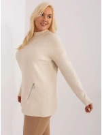 Sweter PM SW model 18949260 jasny beżowy - FPrice Sweter PM SW model 18949260 jasny beżowy - FPrice