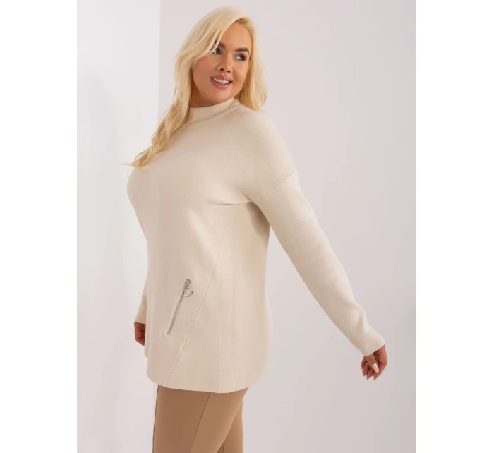 Sweter PM SW model 18949260 jasny beżowy - FPrice Sweter PM SW model 18949260 jasny beżowy - FPrice