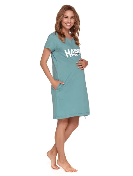 Dámská mateřská noční košile model 19701742 zelená - DOCTOR NAP Dámská mateřská noční košile model 19701742 zelená - DOCTOR NAP