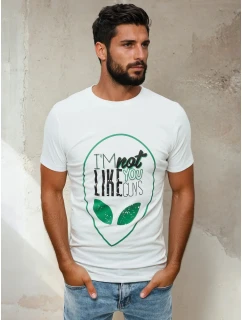 Pánské tričko s potiskem bílé Dstreet model 21962382 - FashionStreet