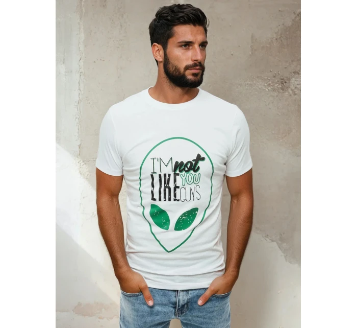 Pánské tričko s potiskem bílé Dstreet model 21962382 - FashionStreet Pánské tričko s potiskem bílé Dstreet model 21962382 - FashionStreet