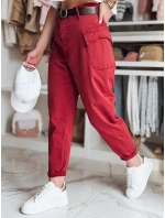 Dámské kalhoty bordó Dstreet model 21986169 - FashionStreet