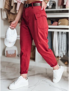 Dámské kalhoty bordó Dstreet model 21986169 - FashionStreet