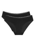 Dámske nohavičky Feel Of Cotton Tai 2P - BLACK - black 0004 - TRIUMPH
