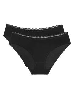 Dámske nohavičky Feel Of Cotton Tai 2P - BLACK - black 0004 - TRIUMPH