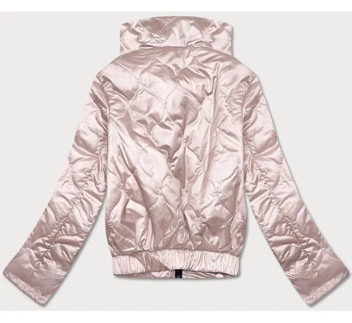 Krátká béžová dámská bunda se stojáčkem model 18026034 - S'WEST