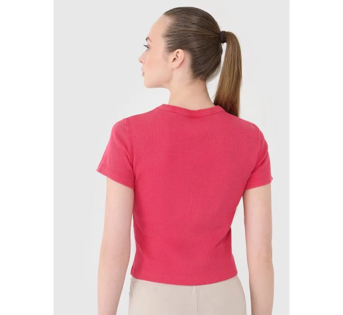 Dámske rebrované tričko 4F 4FRSS25TTSHF2696-54S