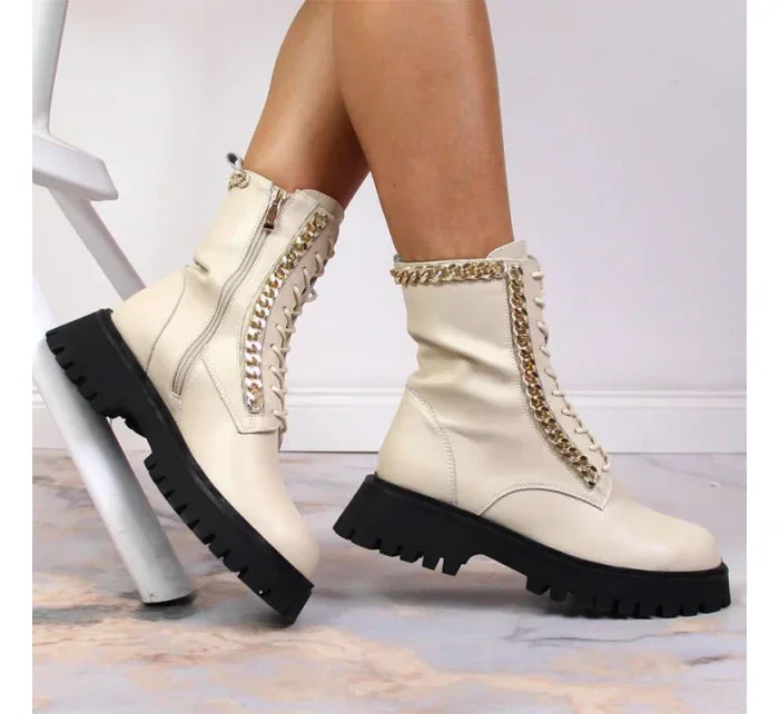 Zateplené kožené topánky s reťazou Artiker W HBH40 Zateplené kožené topánky s reťazou Artiker W HBH40