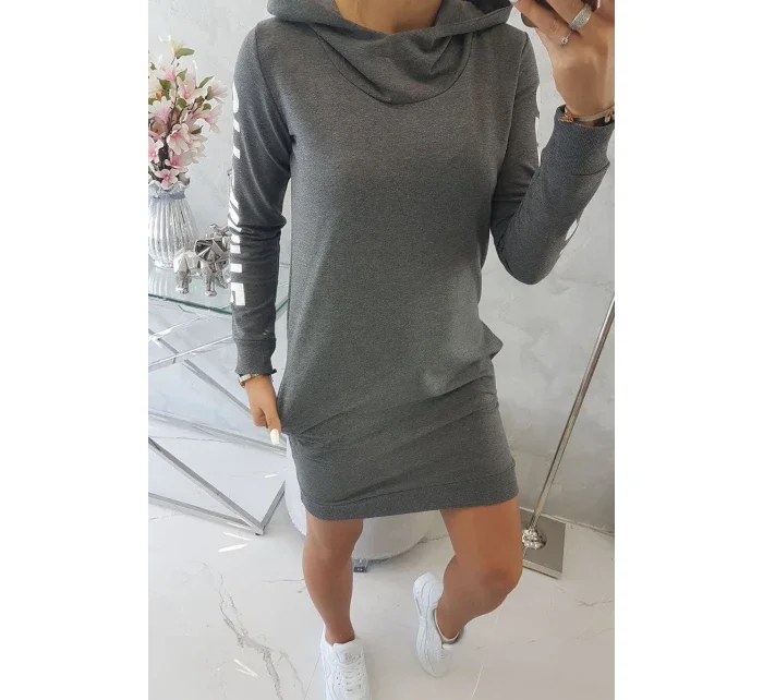 Off White šaty graphite melange