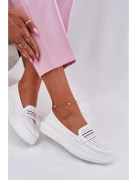 Dámské Kožené Mokasíny Bílé model 21696947 - EVENTO