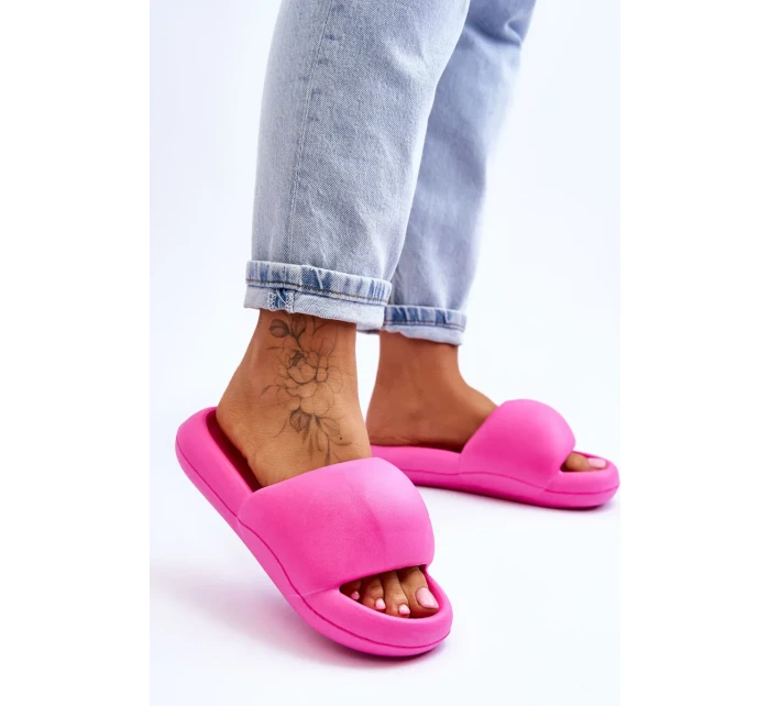 Dámské lehké pěnové pantofle na platformě Fuchsie Milton