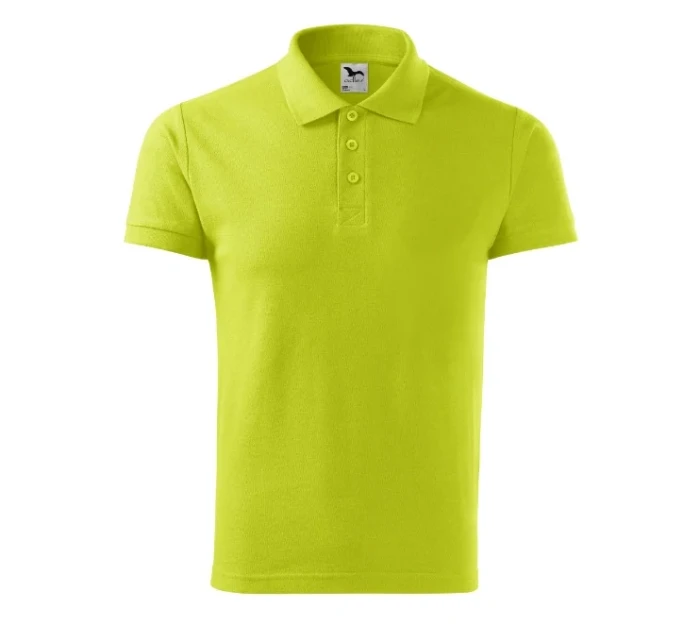 Bavlnená polokošeľa pre mužov limetková