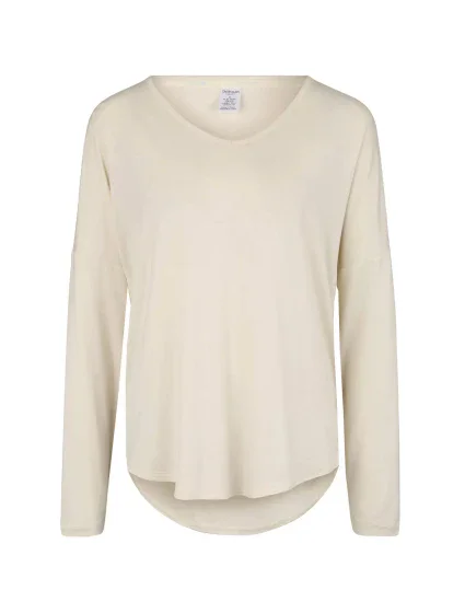 Dámske pyžamové tričko QS6143E-101 slonovinová - Calvin Klein Dámske pyžamové tričko QS6143E-101 slonovinová - Calvin Klein